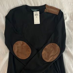 Medium Lauren Ralph Lauren top with suede elbow pads